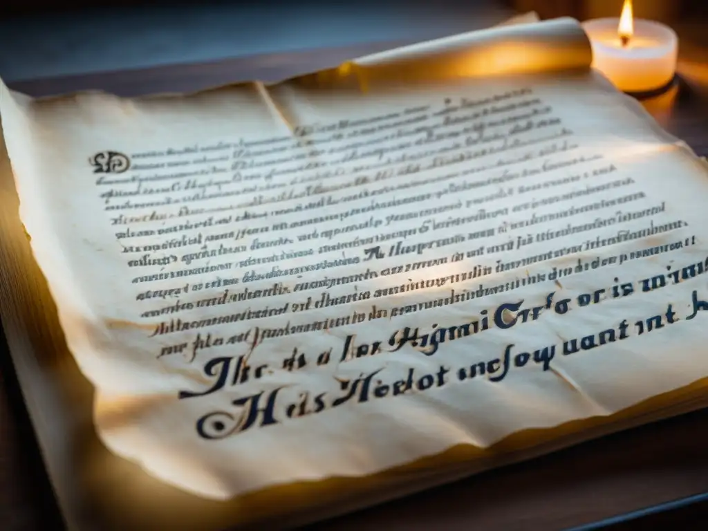 Un antiguo manuscrito preservado con cuidado, iluminado por luz natural en una habitación tenue, evocando reverencia por la conservación manuscritos antiguos cuidados