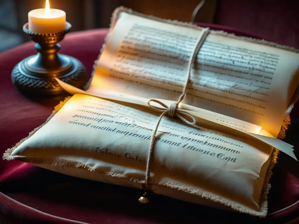 Antiguo manuscrito protegido en sala ornamentada, evocando culturas extintas