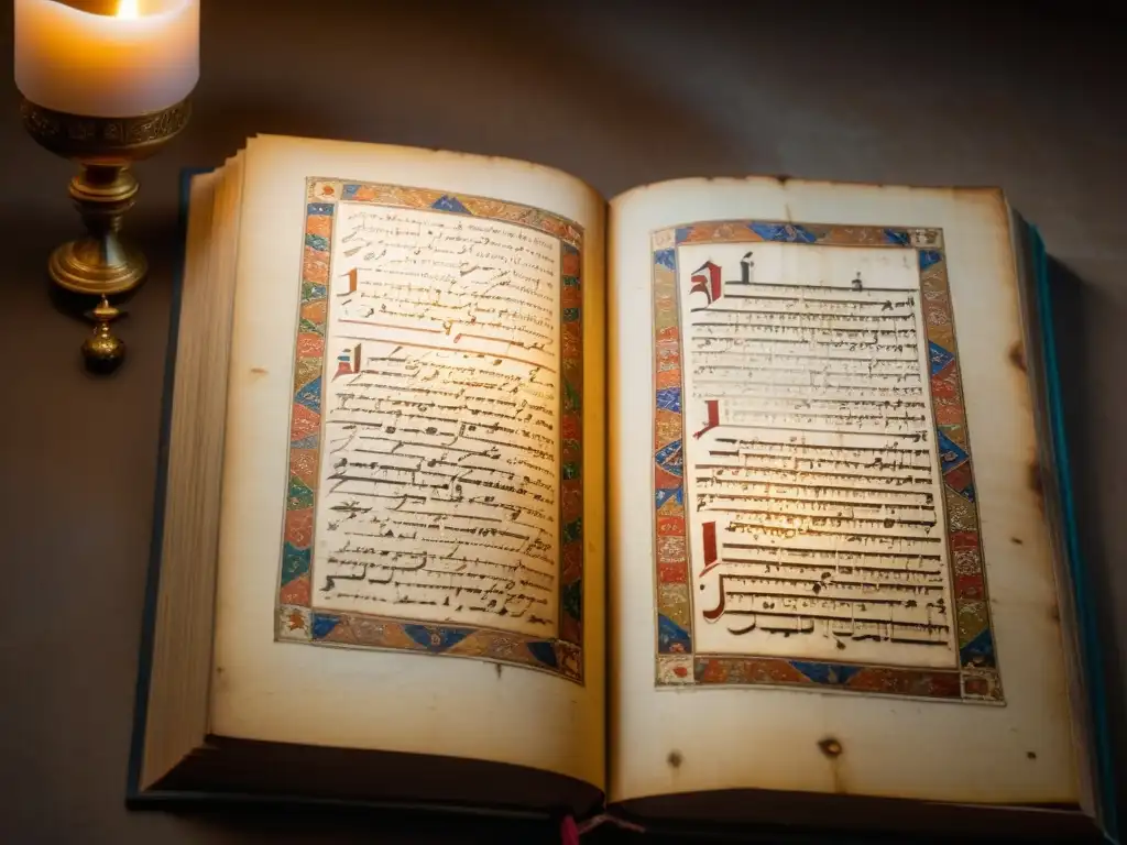 Antiguos manuscritos armenios con letras cristianas, conservados con esmero en una sala decorada