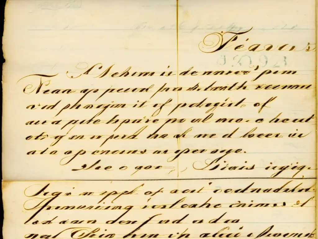 Carta antigua del 1800 con conexión emocional, escrita a mano en papel amarillento y sellada con un sello de cera