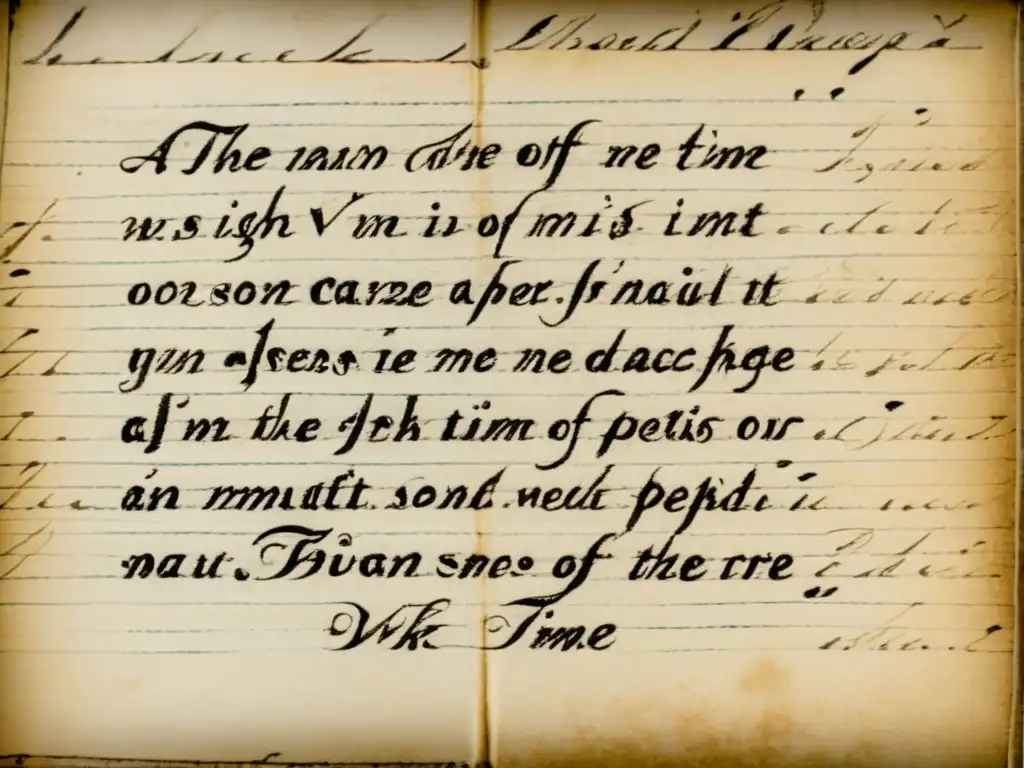 Detallada poesía calligráfica en papel envejecido, evocando conexiones emocionales y la estructura de versos en la poesía