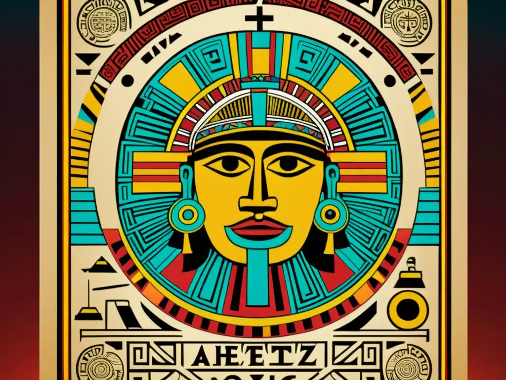 Detallada imagen del Códice Mendoza, con colores vibrantes y jeroglíficos, revelando la escritura en el imperio azteca