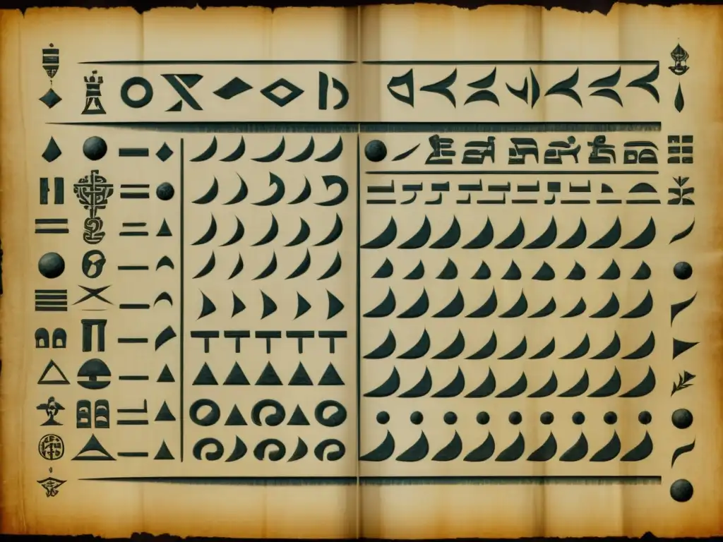 Una detallada imagen 8k compara sistemas de escritura africanos, destacando el Nsibidi