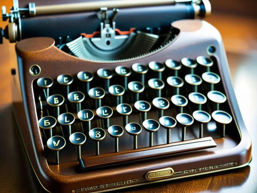 Detalle de máquina de escribir braille vintage con certificaciones escritura braille inclusiva