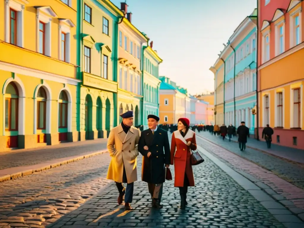 Un encantador atardecer en San Petersburgo, Rusia