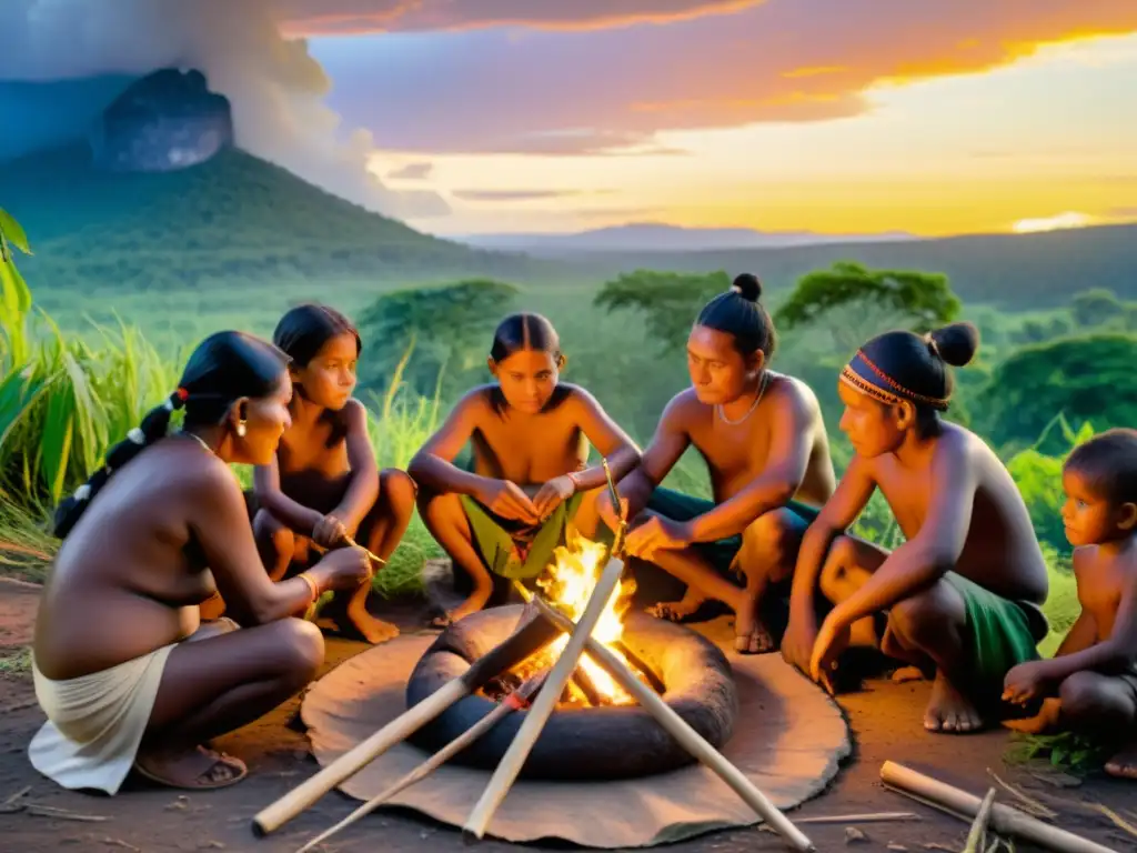 Una escena conmovedora de preservación cultural: un anciano enseña a niños indígenas a escribir en su idioma tradicional