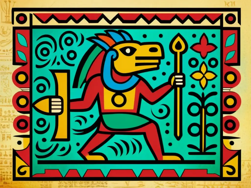 Imagen de alta resolución del Códice Xolotl, destacando los detalles intrincados y los vibrantes colores del sistema de escritura en culturas antiguas