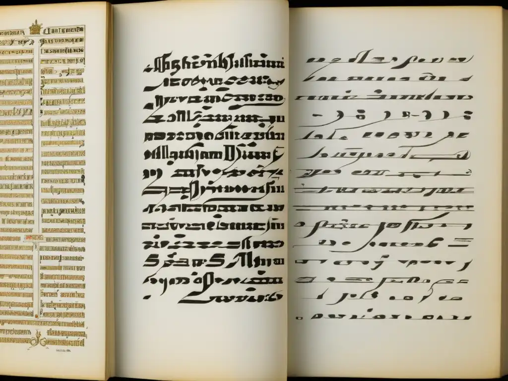 Una impresionante colección de muestras manuscritas e impresas del alfabeto cirílico, destacando la diversidad y belleza de sus variantes en diferentes contextos culturales