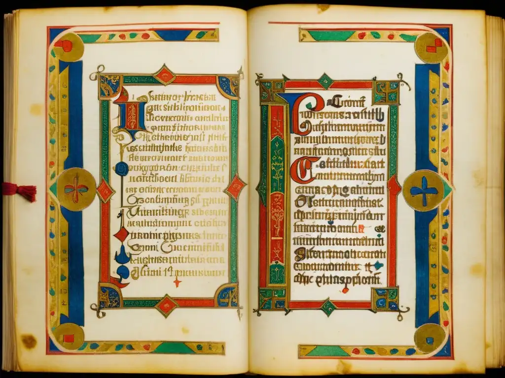 Una impresionante fotografía de alta resolución muestra un manuscrito carolingio magníficamente preservado