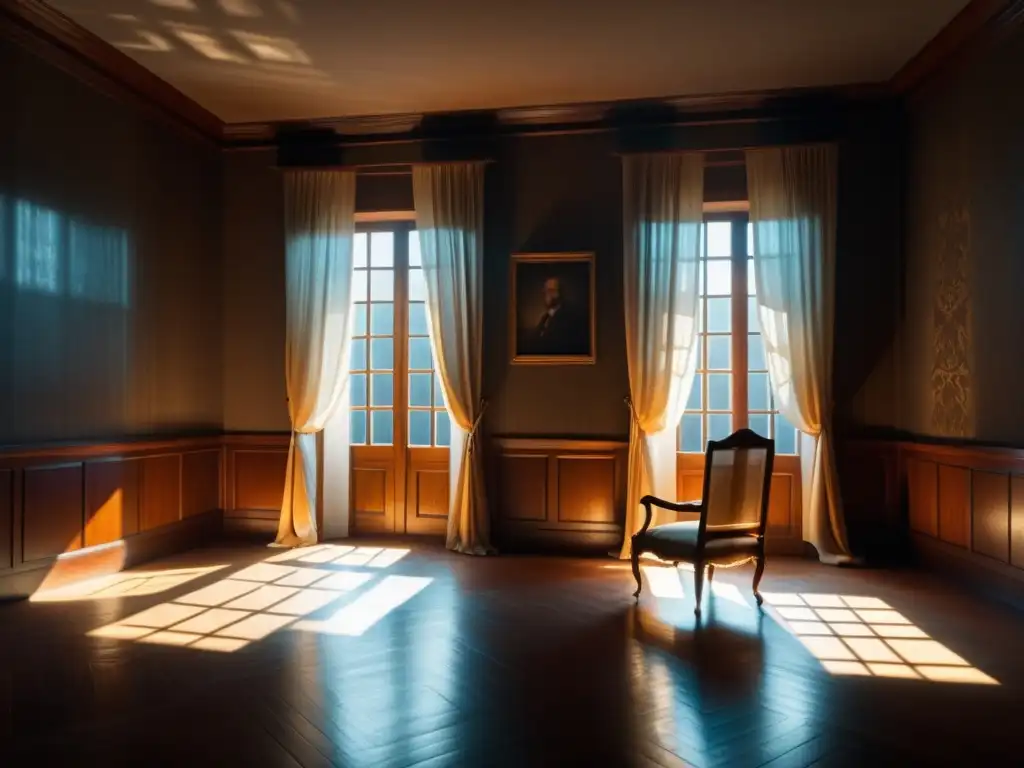 Interpretando el simbolismo de sombras en una habitación misteriosa inspirada en Virginia Woolf