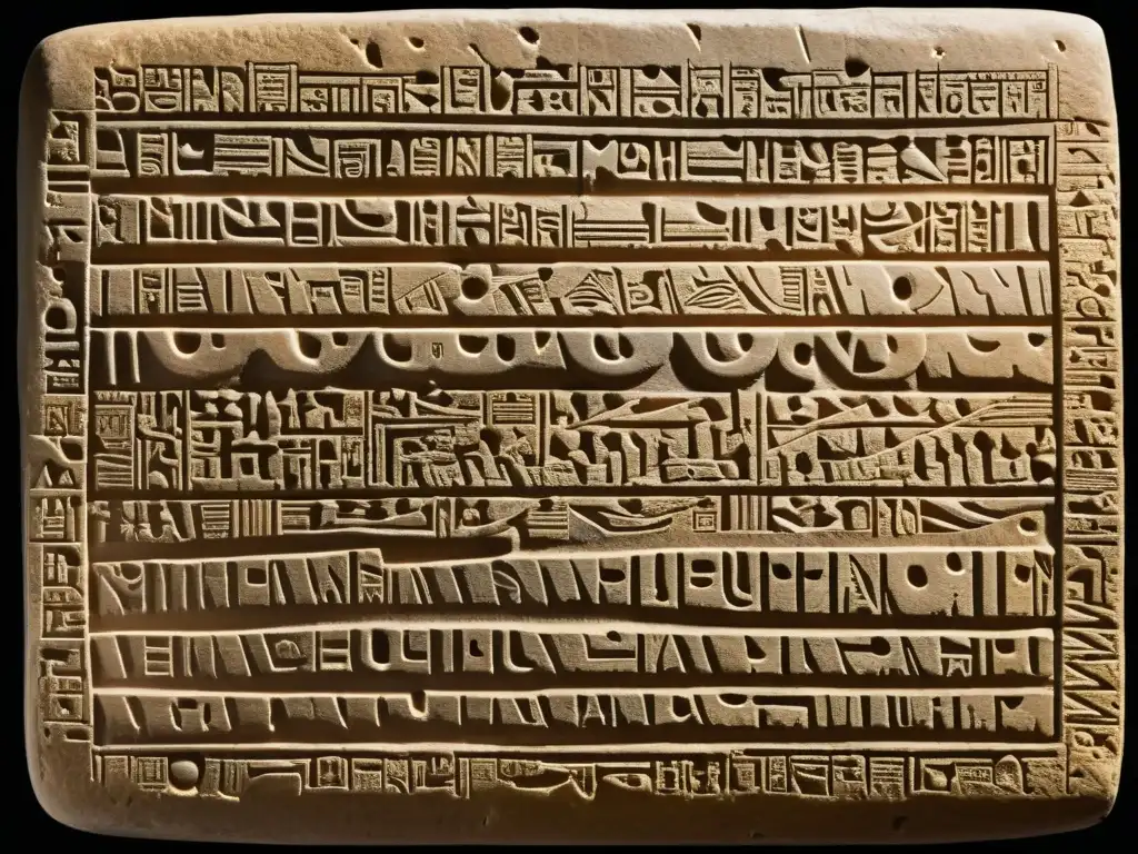 Tableta de arcilla con escritura cuneiforme de Asurbanipal