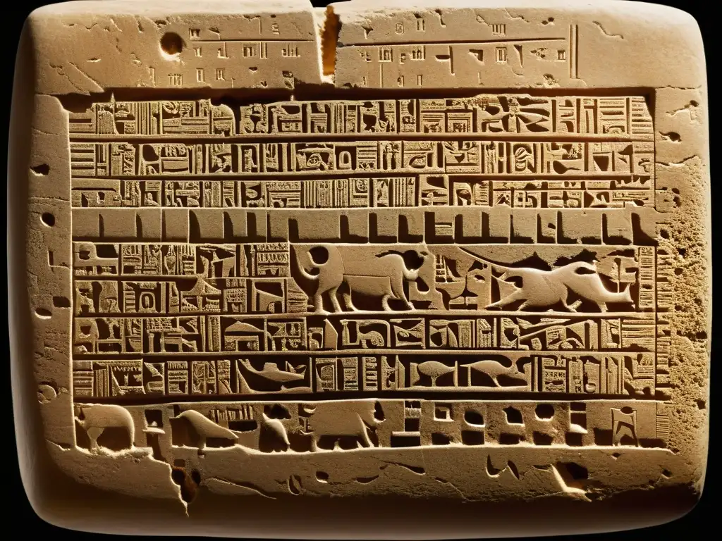 Tableta cuneiforme Mesopotamia, antigua escritura en arcilla exudando historia y significado