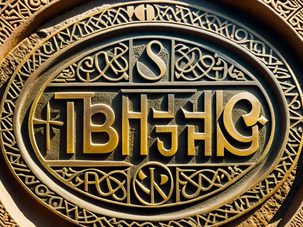 Tableta de piedra con escritura Tifinagh, evocando historia y cultura